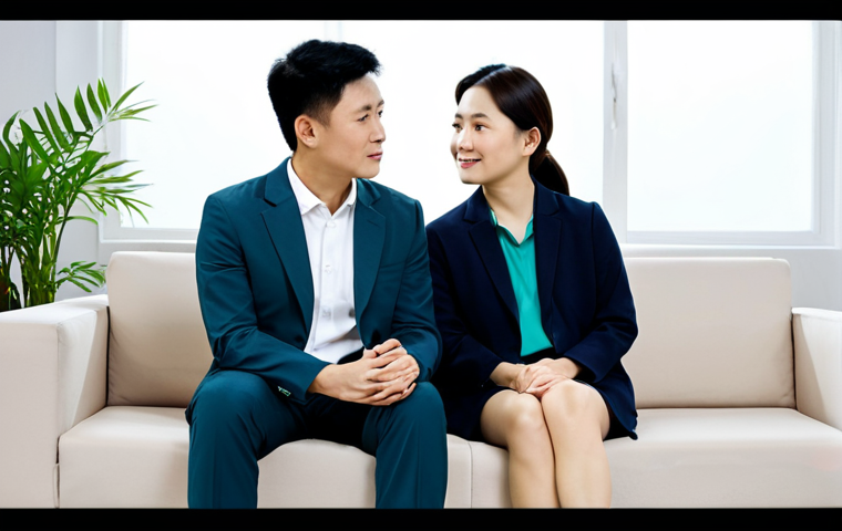 **Prompt for "Phòng khám tâm lý" (Psychological Clinic):**
    A professional female psychologist, fully clothed in a modest business blazer and smart trousers, sits comfortably on a modern, neutral-toned sofa, engaged in an empathetic conversation with a male client. The client, wearing appropriate casual attire, is seated opposite her, expressing himself calmly. The environment is a clean, well-lit therapy room with soft, indirect lighting, a few green potted plants, and minimalist decor, creating a calm, comforting, and inviting atmosphere. The overall scene conveys empathy, active listening, and a supportive environment for personal growth and emotional processing. Perfect anatomy, correct proportions, natural pose, well-formed hands, proper finger count, natural body proportions, safe for work, appropriate content, family-friendly, professional photography, high quality.