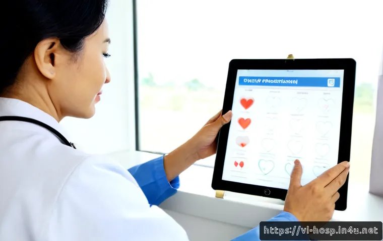 Home 17 고지혈증 관리 병원 추천 - Photorealistic Vietnamese hospital cardiology consultation, a calm middle-aged Vietnamese woman in m...